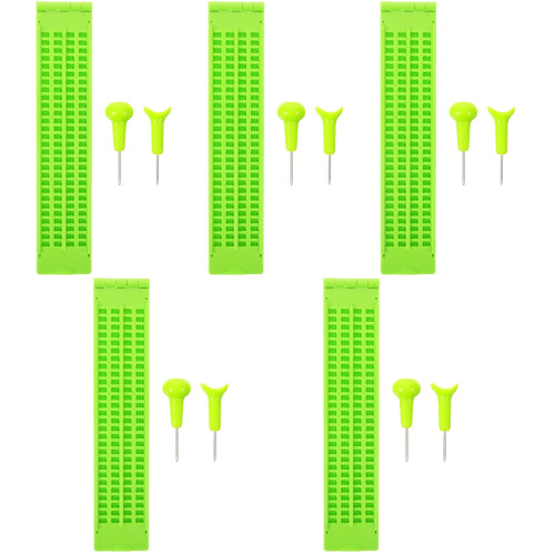 5Ensembles Tablettes Braille Vertes Kit Stylet Réutilisable 2