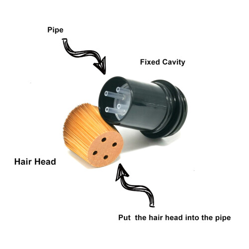 Black Foundation Cosmetic Brush Lightweight Portable Makeup Tool 2