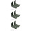 6Pcs Grey Wall Mounted Snowboard Rack Metal Display Shelf for Storage 6