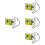 4Sets Wit ABS Huisdier Poepzak Houder Compact En Draagbaar 7