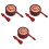 3Sets Wax Smeltstel Hout Warmer En Compact Donkerrood 3