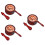 3Sets Wax Smeltstel Hout Warmer En Compact Donkerrood 7
