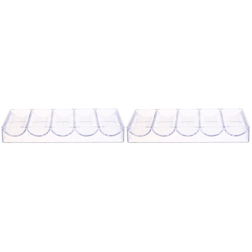 2Pièces Boîte Poker Transparent Capacité 100 Jetons 1