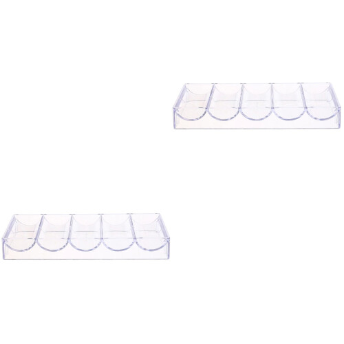 2Pièces Boîte Poker Transparent Capacité 100 Jetons 2
