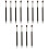 12Stk Schminkpinsel Set Schwarz Silber Weich Reisefreundlich 3
