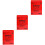 3Pièces À Lettres Rouge En Fer Pour Murs Avec Serrure 4