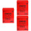3Pièces À Lettres Rouge En Fer Pour Murs Avec Serrure 5