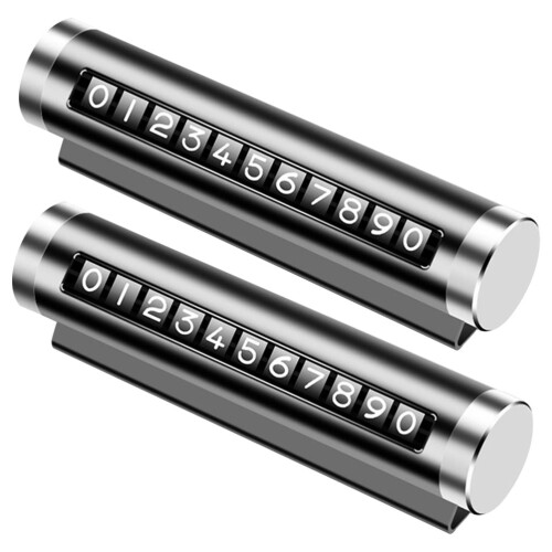 4Pièces Accessoire Métal Mat Noir Carte Parking Mobile 1