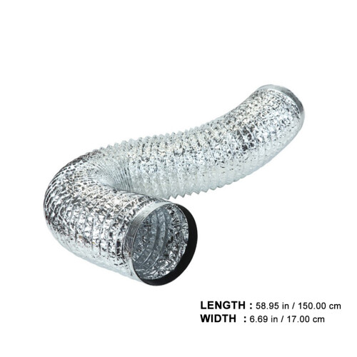 Tuyau D'évacuation Flexible Aluminium Argent Pour Hotte 1