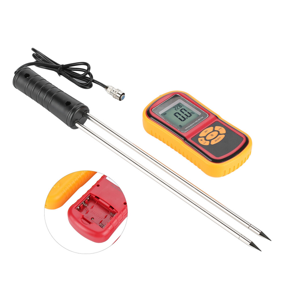 Gm640 Portable Grain Moisture & Temperature Meter, Lcd Display, Accurate Measurement 9401392629656