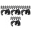 160Pièces -Câble Noir Clip C-Shape 7