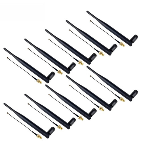 10 Antennes Omnidirectionnelles SMA Mâles 5 DBi pour IoT Intelligent 868 MHz
