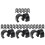 160Pièces -Câble Noir Clip C-Shape 8
