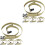 8Pièces Sangles Légères Khaki Clip Rapide Pour 4