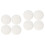 8Pièces Présentoir Gâteau Blanc Plastique Léger Réutilisable 4