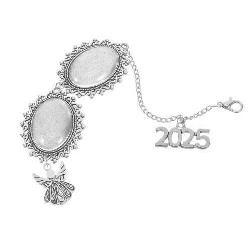 3Pièces En Zinc Argenté Pour Souvenir De 1