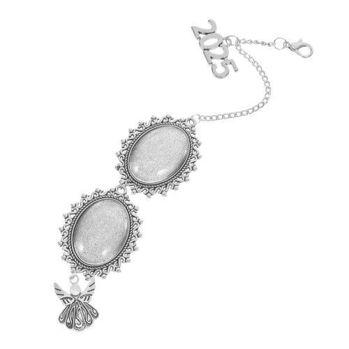 3Pièces En Zinc Argenté Pour Souvenir De 2