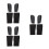 3Ensembles Protecteurs Jambes Sport Adapté Calf Tibia Noir Nylon 8