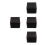 4Pcs Black Watch Display Box PU Single Grid Storage Case 5