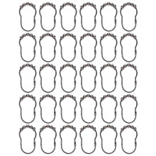 Rust Resistant Metal Curtain Hooks Polished Finish Bathroom Hooks Smooth Glide Roller Hooks Stainless Steel Shower Curtain Hooks Easy Install Shower