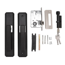 Security Door Lever With Key Manganese Steel Panel Reinforced Aluminum Alloy Lockset Universal Fit Door Handle Set For Bedrooms Bathrooms Hotels