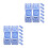 16Pcs Blue Pc Swimming Goggles Buckles Quick Release Adjustable Clips 5