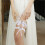 Bowknot Garters Wedding Leg Ornament White 1 Set 5
