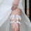 Bowknot Garters Wedding Leg Ornament White 1 Set 7