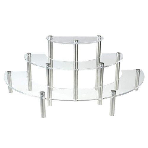 3Pièces Support Gâteau Transparent Multi-Usage Pour 1
