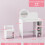AIYAPLAY Kids Dressing Table with Mirror, Stool, Vanity Table, White 3
