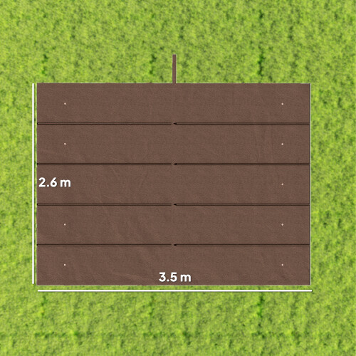 Outsunny Outsunny 3.5x2.6 m Pergola Cover Replacement for 4x3 m Frame, Brown 1