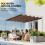 Outsunny Outsunny 3.5x2.6 m Pergola Cover Replacement for 4x3 m Frame, Brown 3