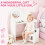 AIYAPLAY Kids Dressing Table with Mirror, Stool, Vanity Table, White 8