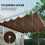 Outsunny Outsunny 3.5x2.6 m Pergola Cover Replacement for 4x3 m Frame, Brown 4
