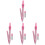 4Sets Draagbare Roze Passer Voor Studenten Tekentools 4