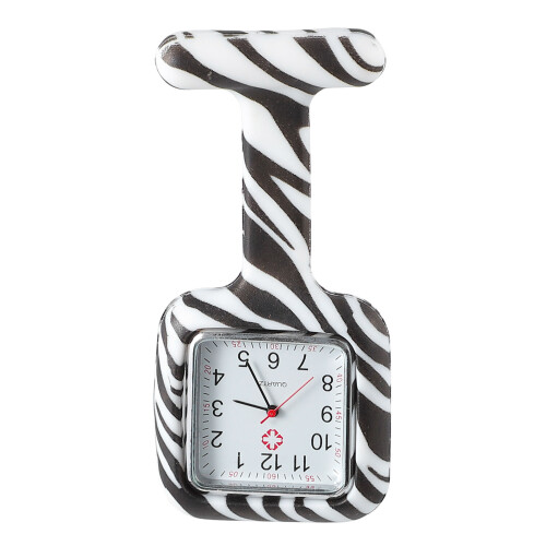3St Quartz Zakhorloge Design Met Zebra Print 1