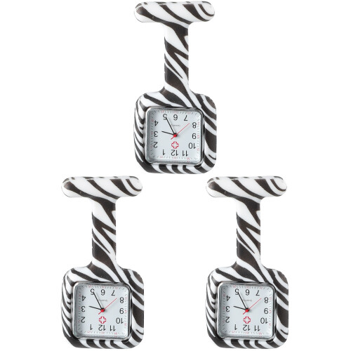 3St Quartz Zakhorloge Design Met Zebra Print 2