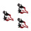 3Paires Levier Rouge Ajustable Aluminium 9