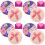 4Pièces Décorations Fleurs Violet Durable Et 6
