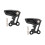 2Pièces En Alliage Aluminium Protection Durable Noir 8