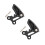 2Pièces En Alliage Aluminium Protection Durable Noir 9