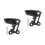 2Pièces En Alliage Aluminium Protection Durable Noir 10