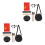 2Sets Carbon Ethereal Drum Met Geluid Zwart 4
