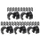 200Pièces Clips C En Noir Pour Câbles De Guide 8