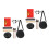 2Sets Carbon Ethereal Drum Met Geluid Zwart 6