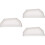 3Pièces Bouchons D'extrémité Gouttière PVC Blancs Anti- 6