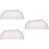 3Pièces Bouchons D'extrémité Gouttière PVC Blancs Anti- 7