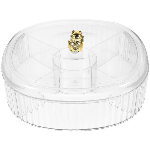 4Pièces Plateau Snack Transparent Grande Pour 1