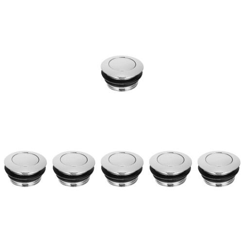 6Pièces Couvre-Réservoir Argent Pression Avec Joint Étanche 2