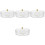 4Pièces Plateau Snack Transparent Grande Pour 3